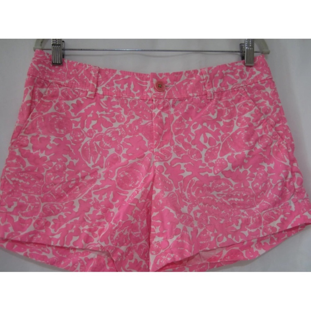 Lilly Pulitzer Pink and White Bermuda Shorts